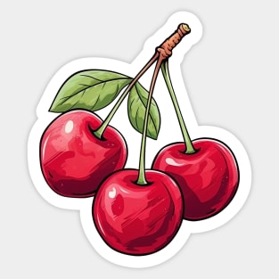 Cherry Illustration Sticker